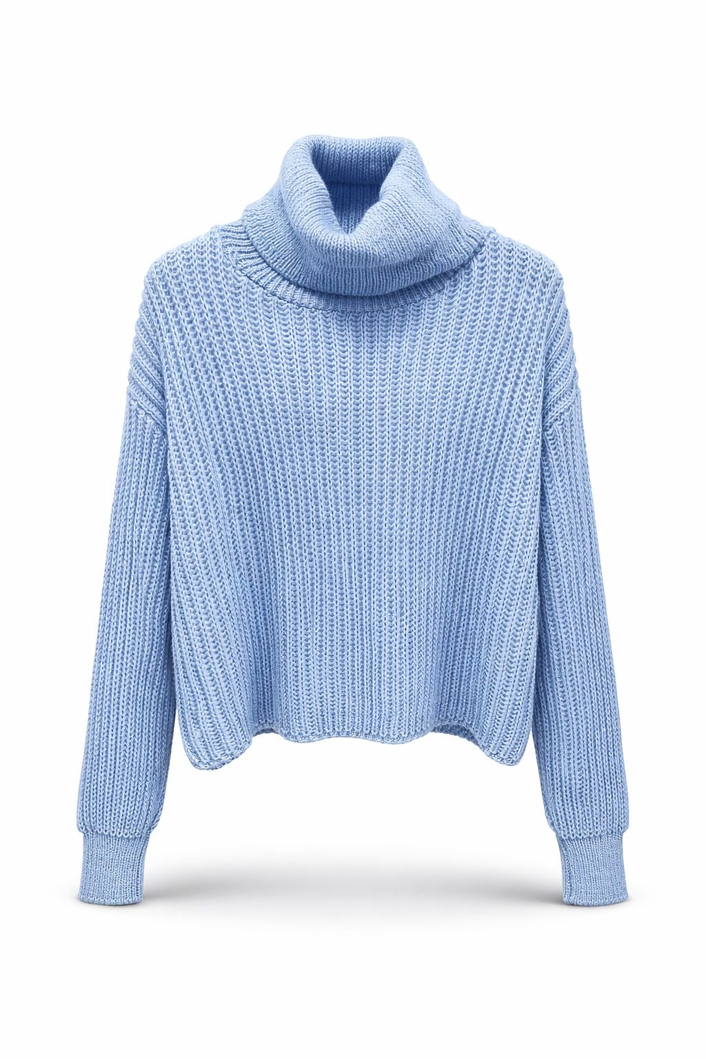 Korte kol baby blauw trui