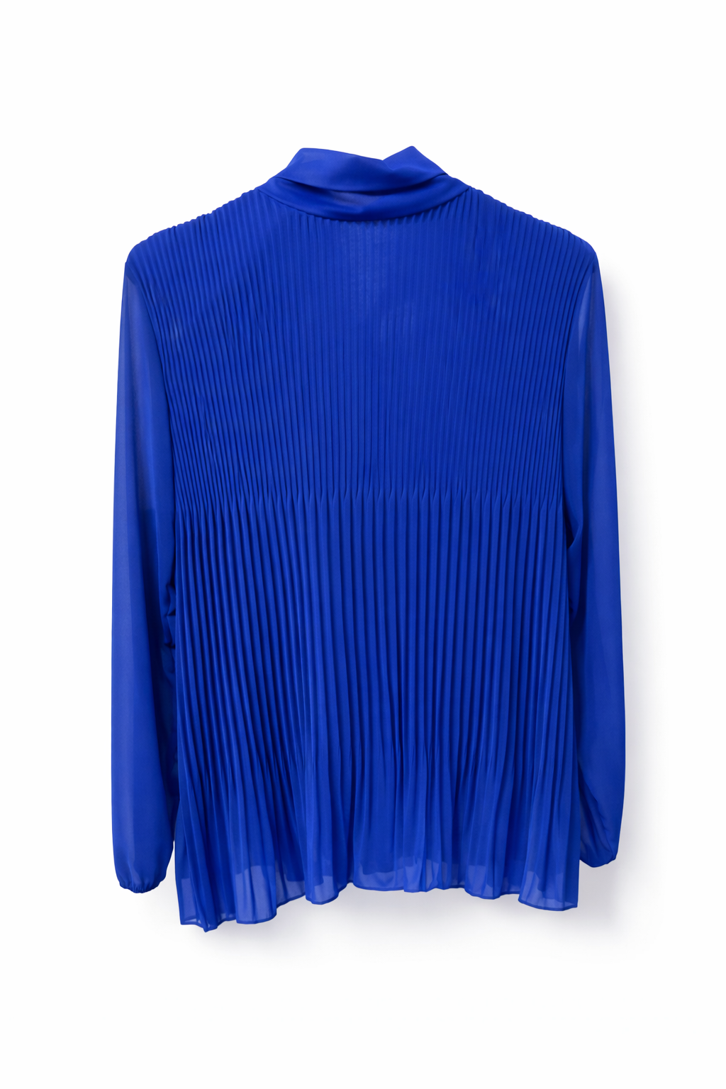 Plisse top kobalt blauw