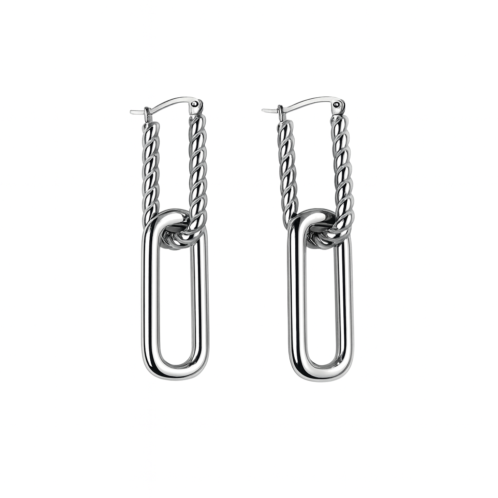 Oorbellen Zilver Twisted