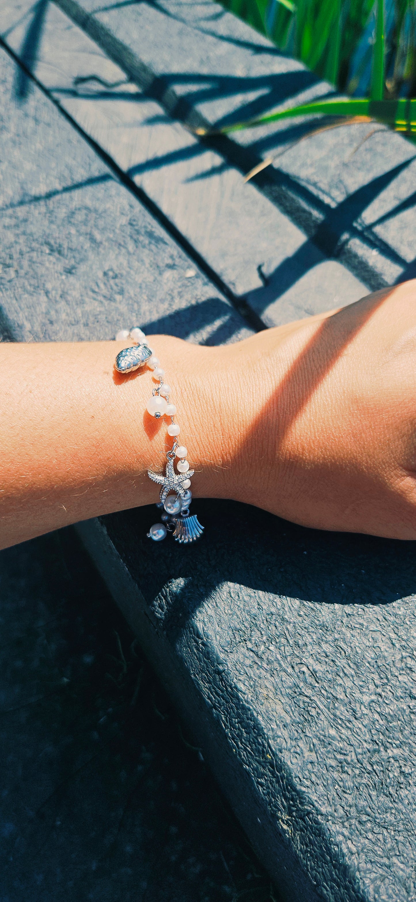 Bedel Armband | Zilver | Parels met zeester