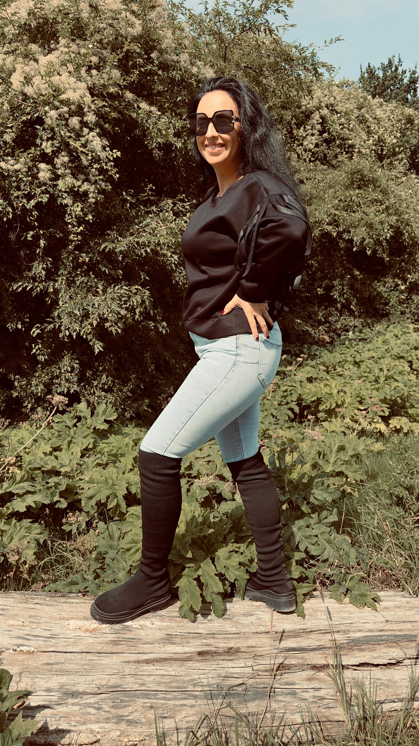 Fringe Sweater | Zwart