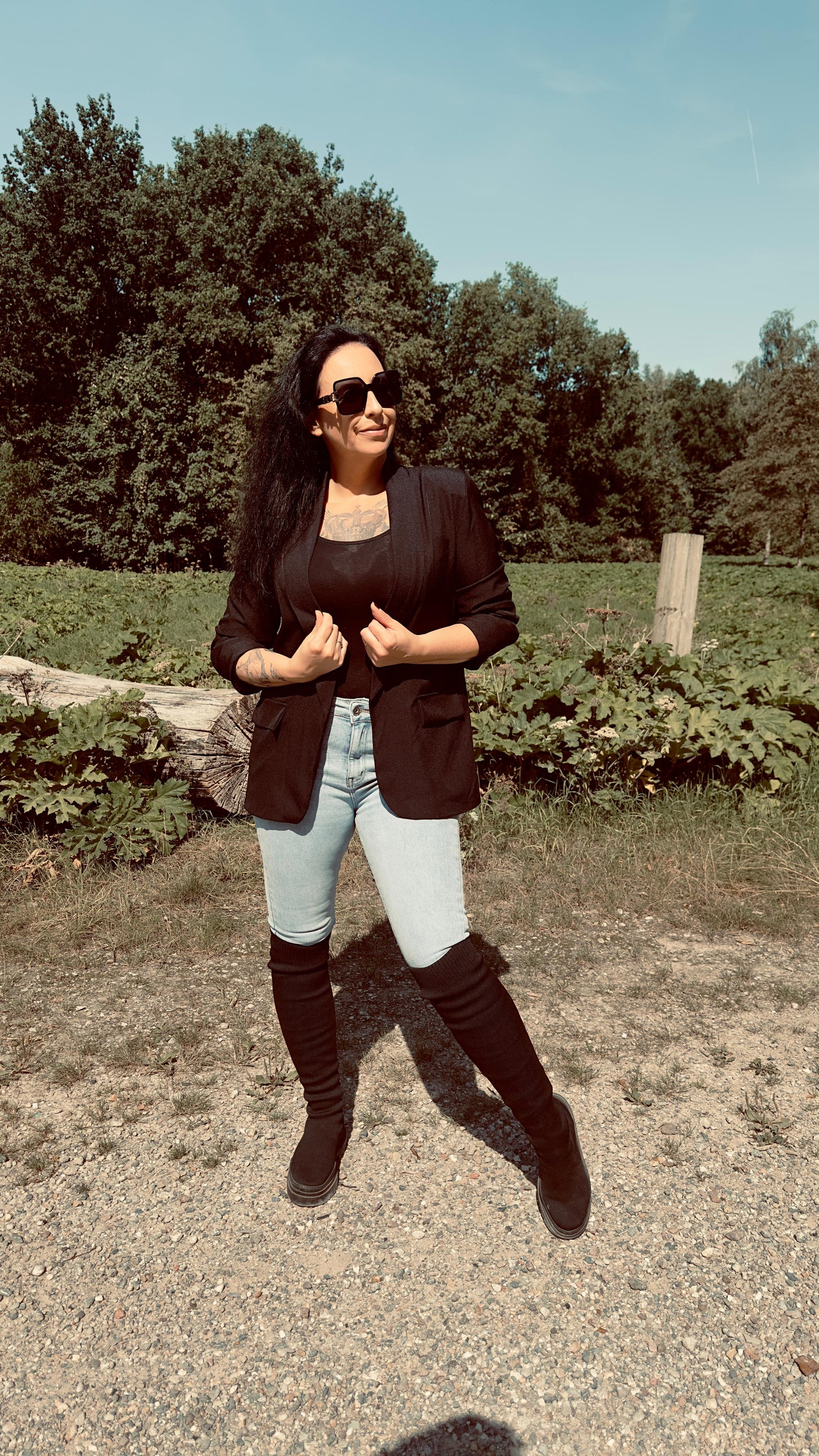 3 Kwart Blazer | Zwart