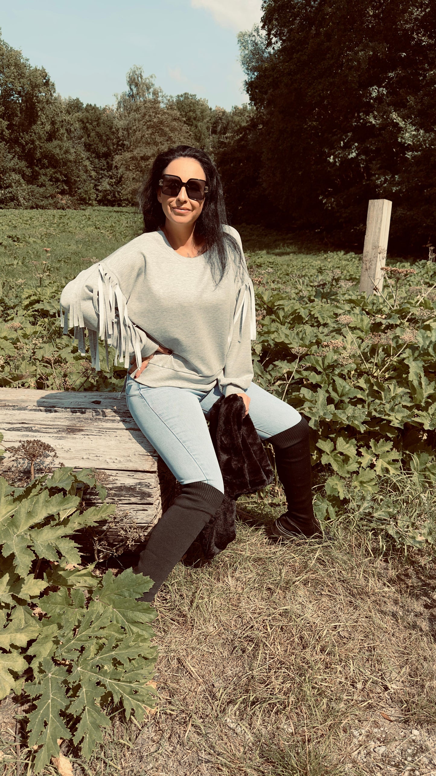 Fringe Sweater | Grijs
