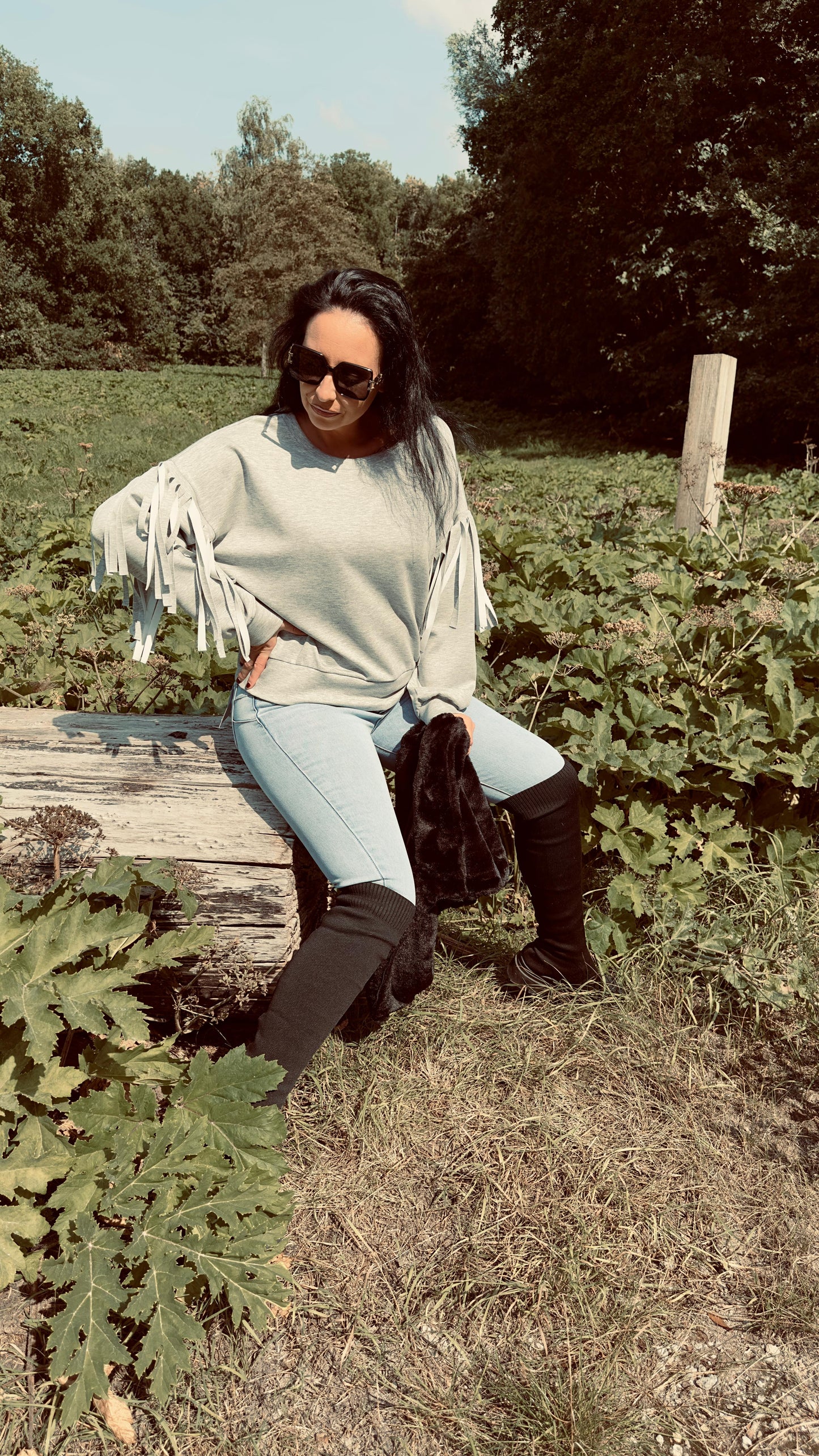 Fringe Sweater | Grijs