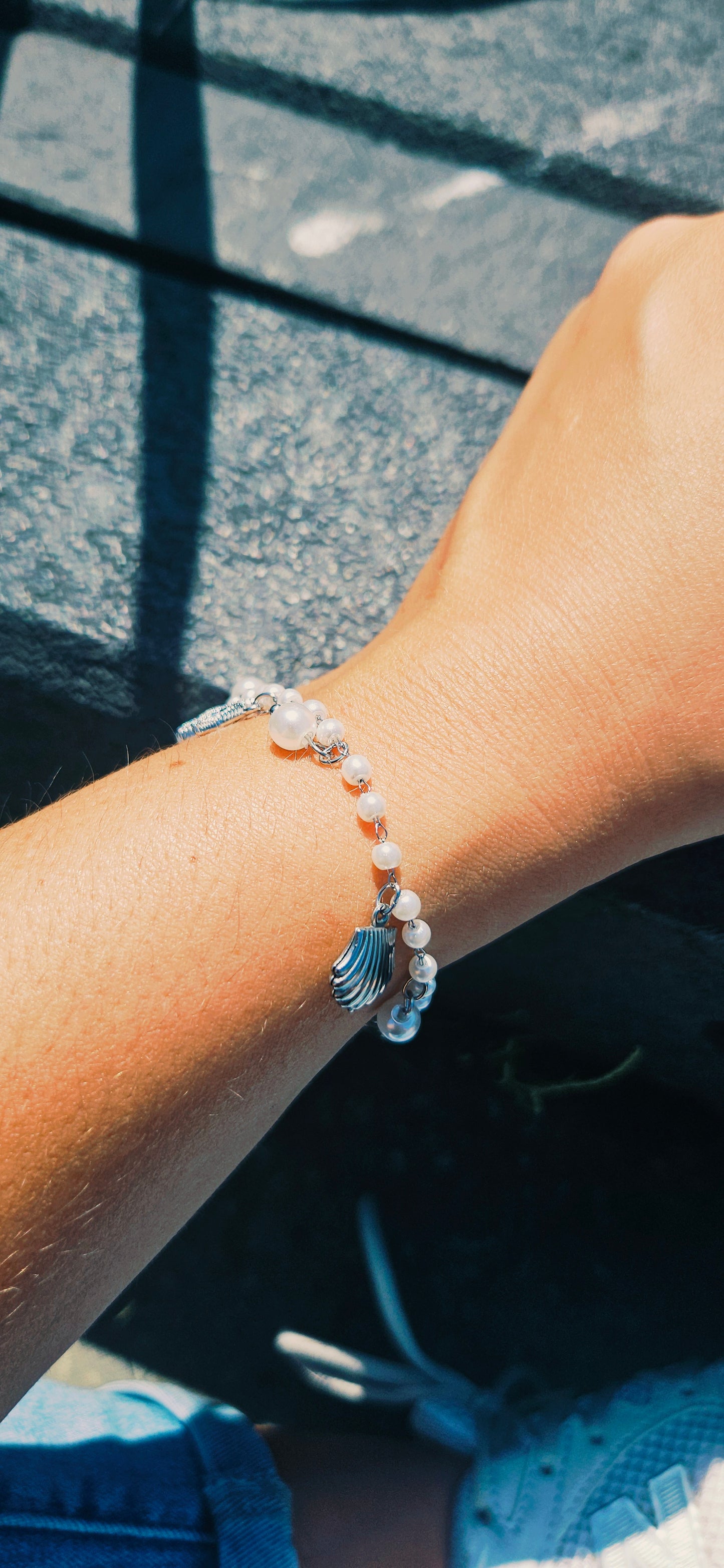 Bedel Armband | Zilver | Parels met zeester