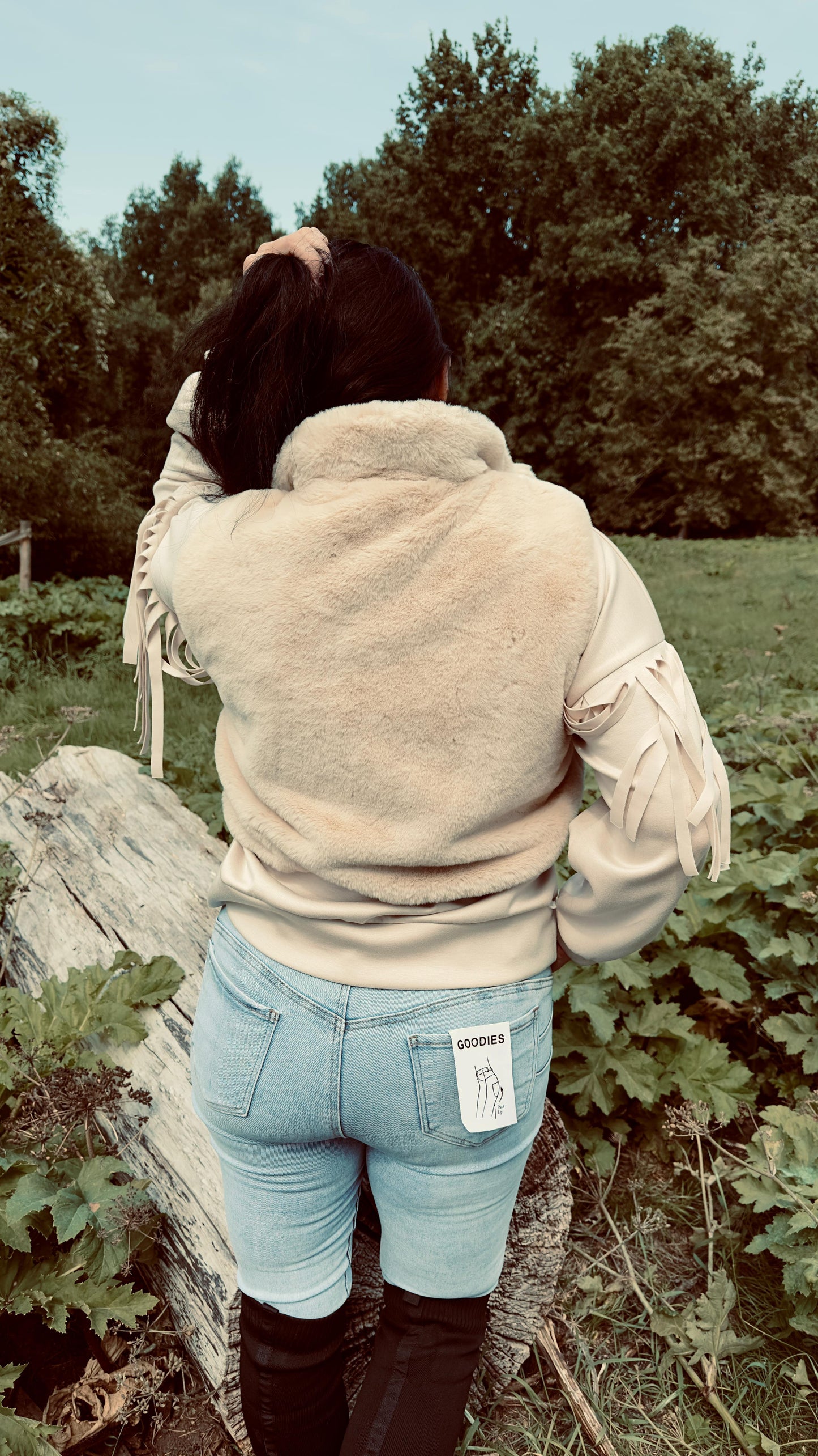 Faux Fur Bodywarmer | Beige