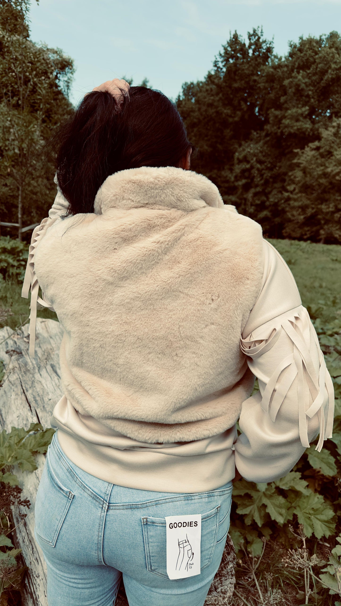 Faux Fur Bodywarmer | Beige