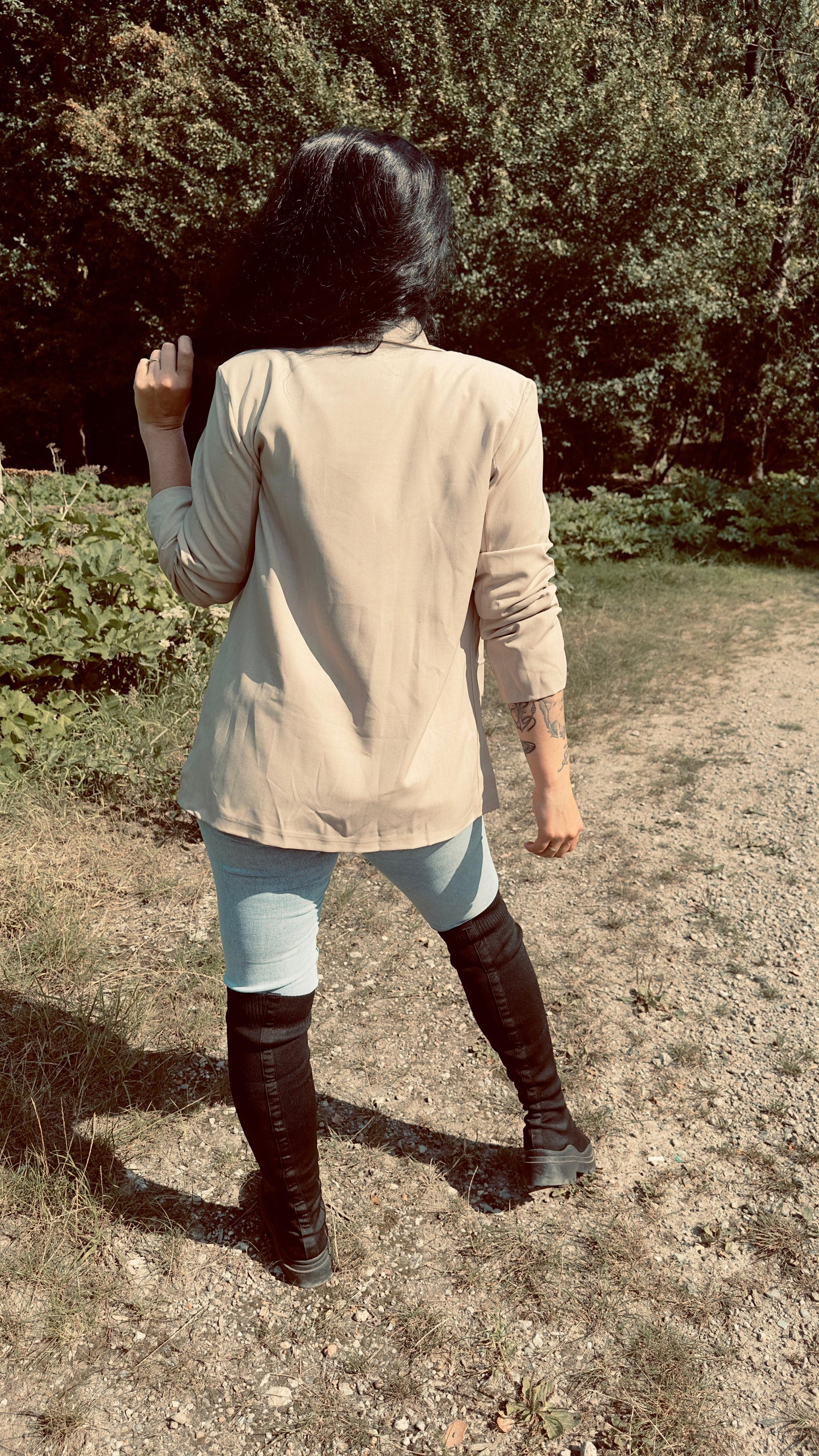 3 Kwart Blazer | Beige