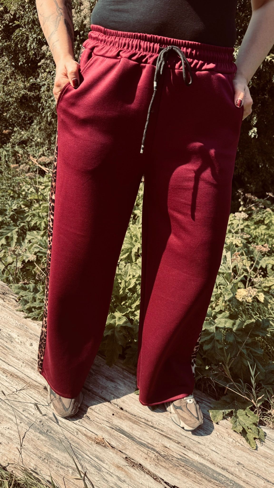 Jogger Broek met panter print | Rood