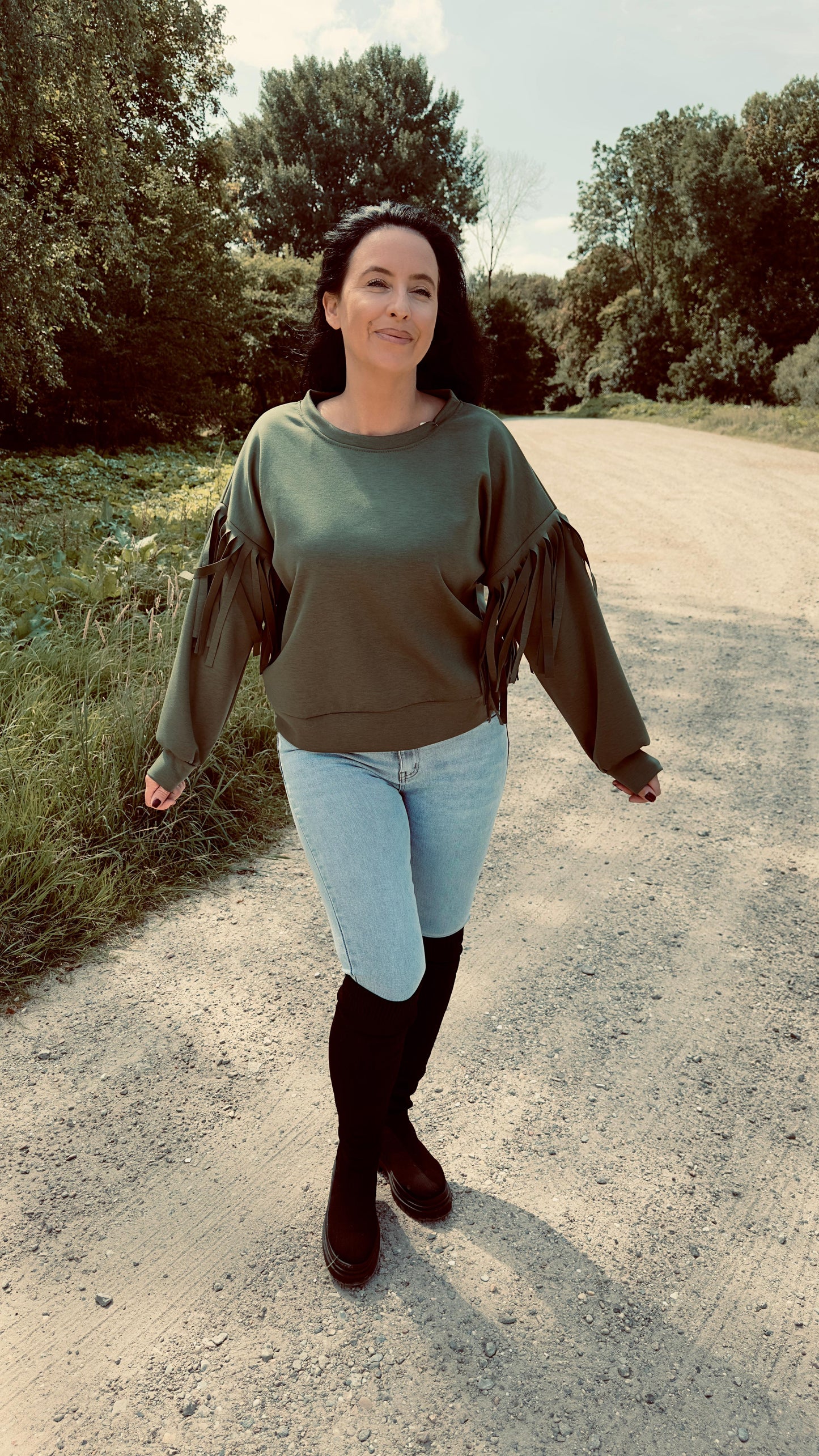 Fringe Sweater | Groen