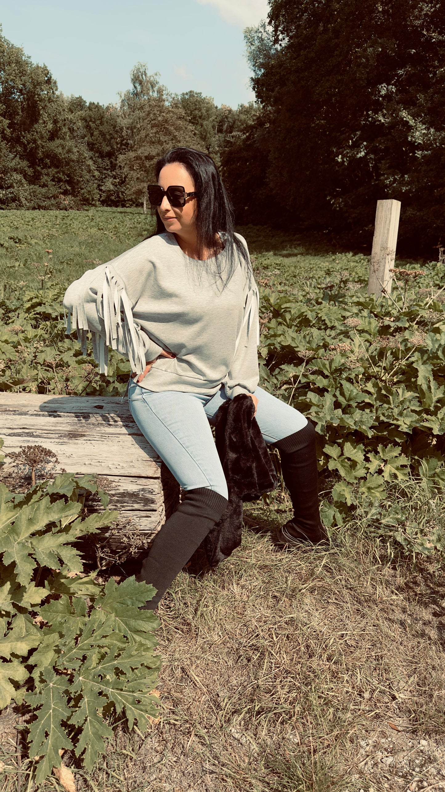 Fringe Sweater | Grijs