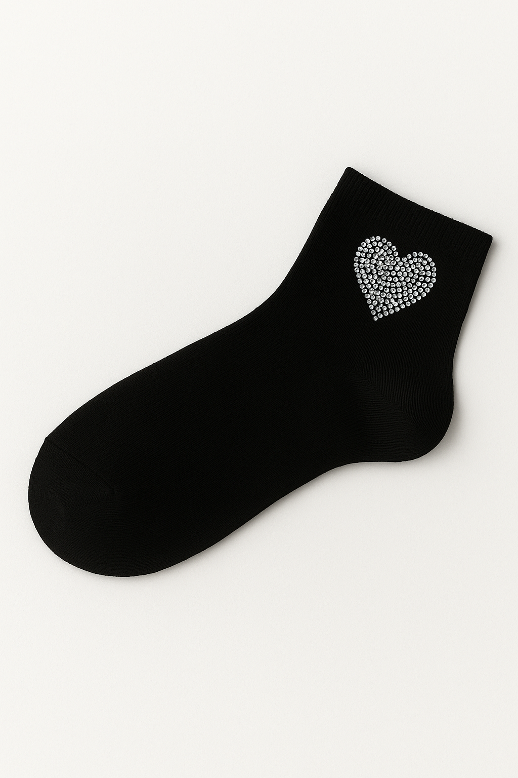 ✨ Black Heart Sparkle Socks – Classy, Soft & Shiny ✨