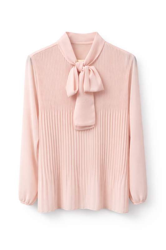 Plisse top licht roze