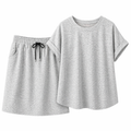 grijs Comfort Set met T-shirt en Skirt