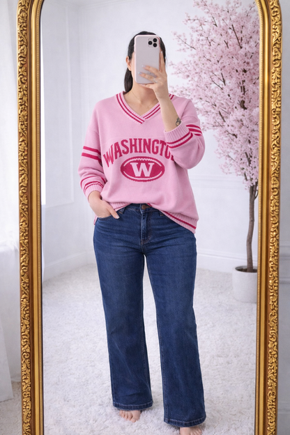 Washington knit sweater- Roze
