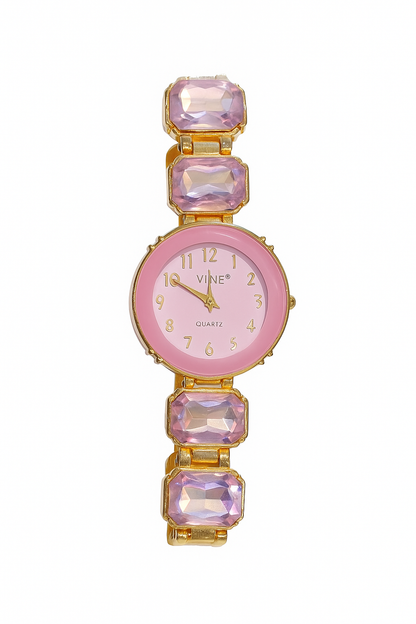 |Diamand pink watch|