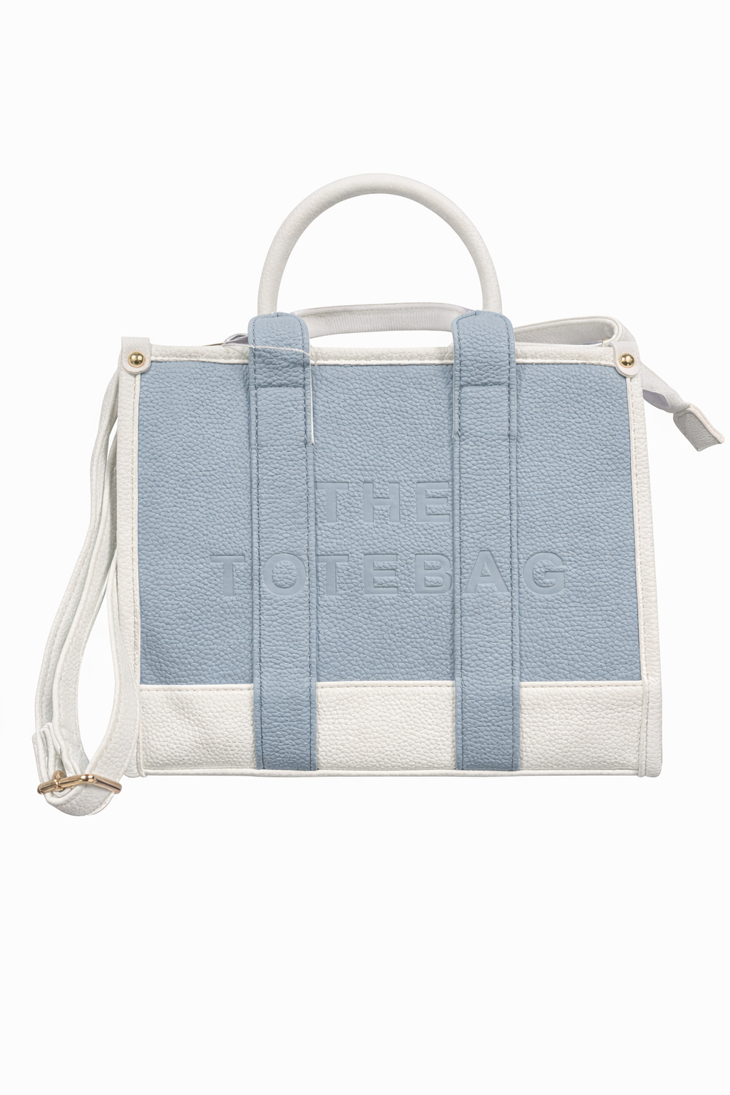 Hand tas wit met blauw