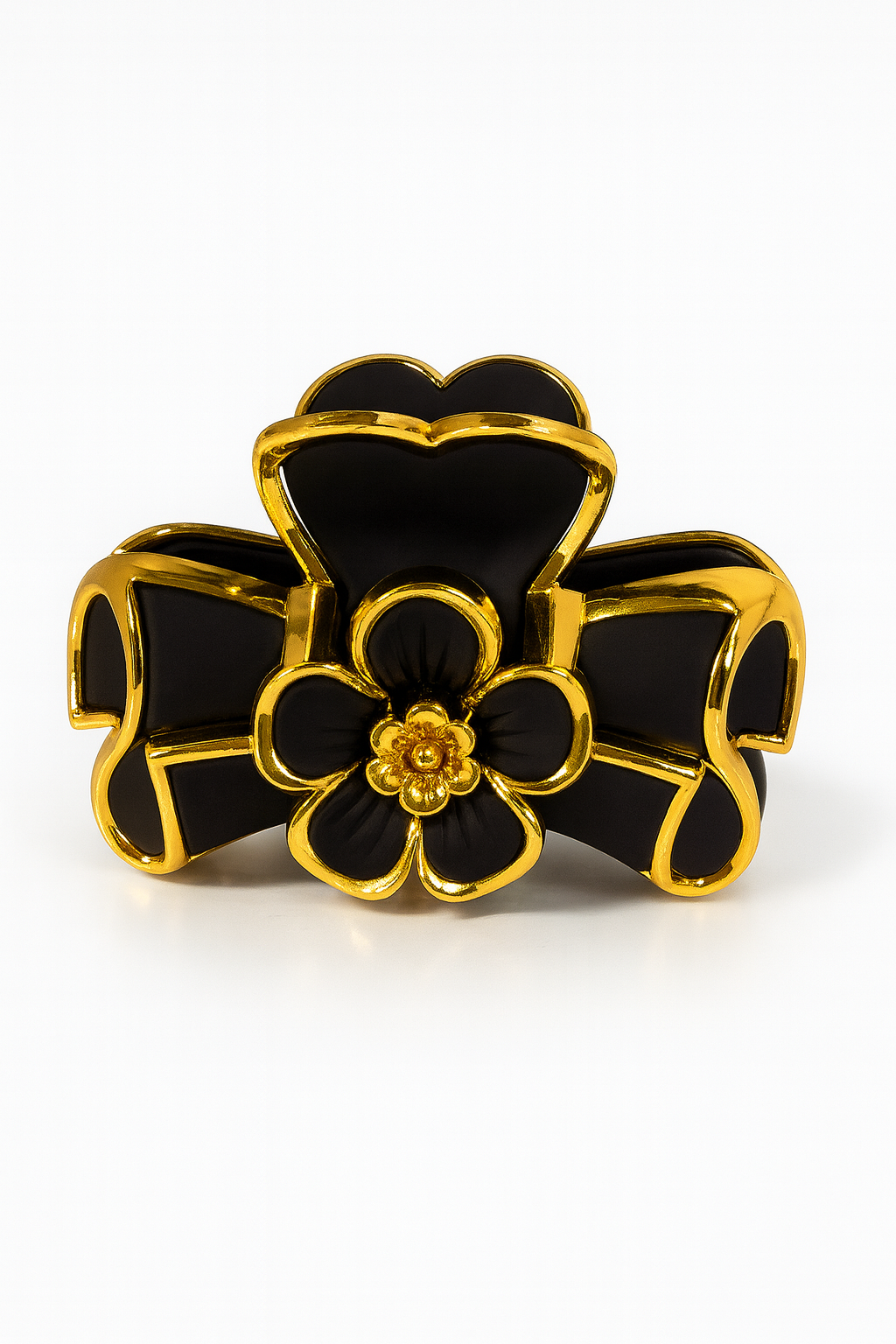 ✨ Flower Smal Klem Zwart✨