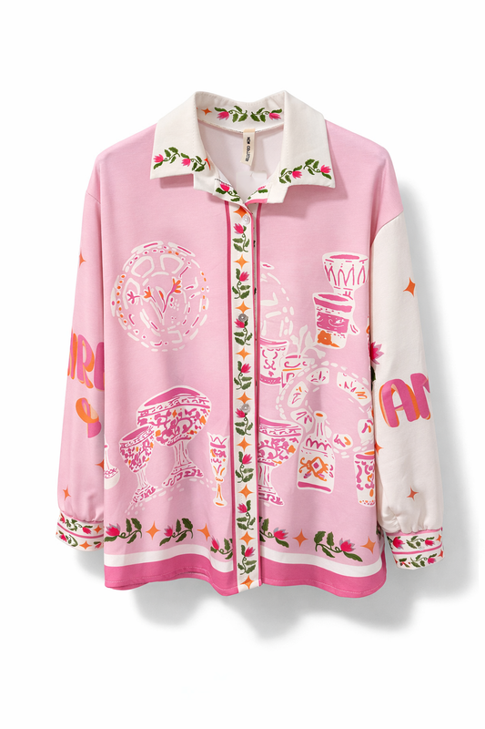 Zomer blouse AMORE roze