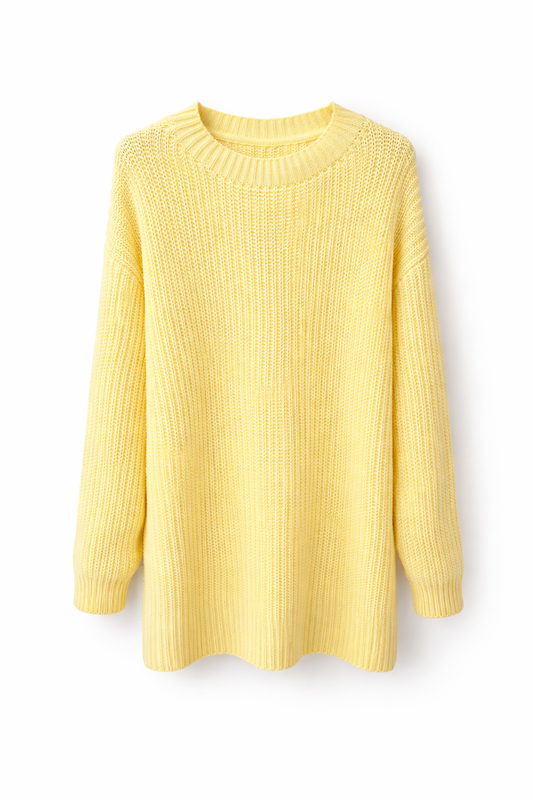 Lange trui geel