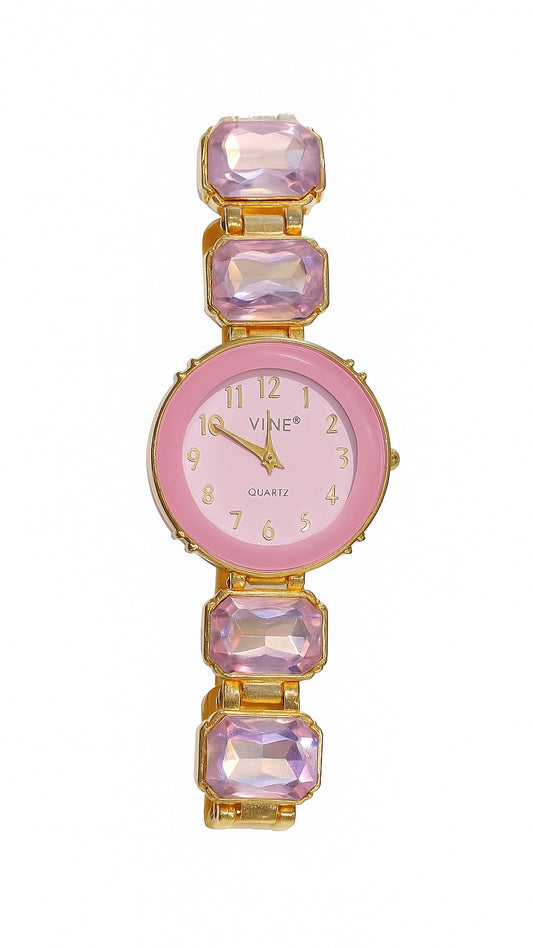 |Diamand pink watch|