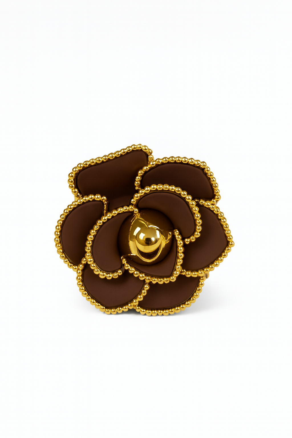 ✨Luxe Flower Klem Bruin ✨