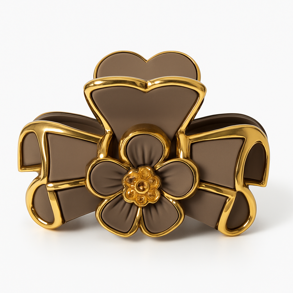 ✨ Flower Smal Klem Taupe✨