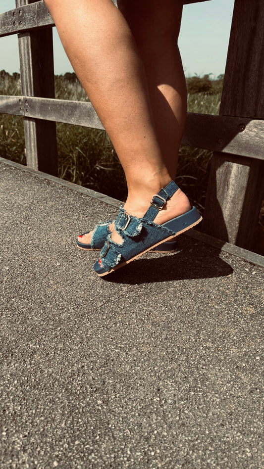 Donkere Jeans Slippers | TL8-197