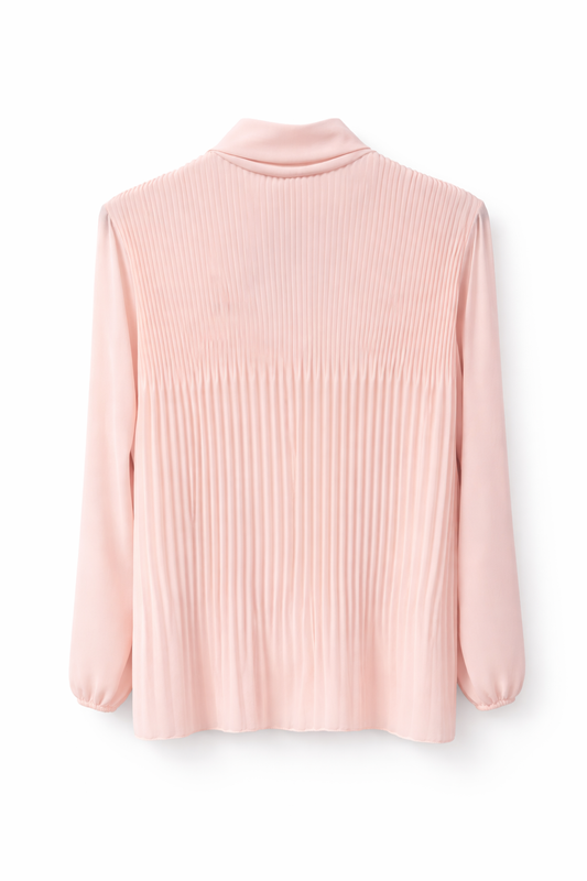 Plisse top licht roze