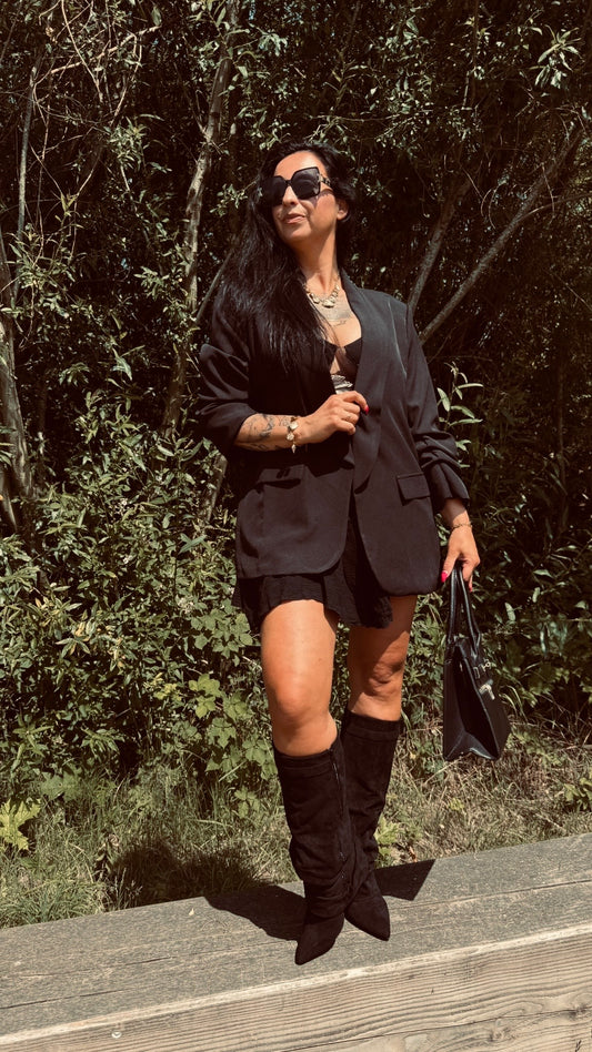 Blazer 3 kwart mouw | Zwart
