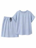 licht blauw skirt set