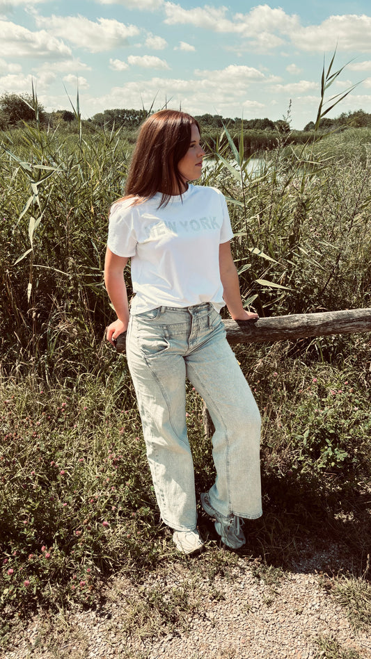 New York T-shirt | Wit