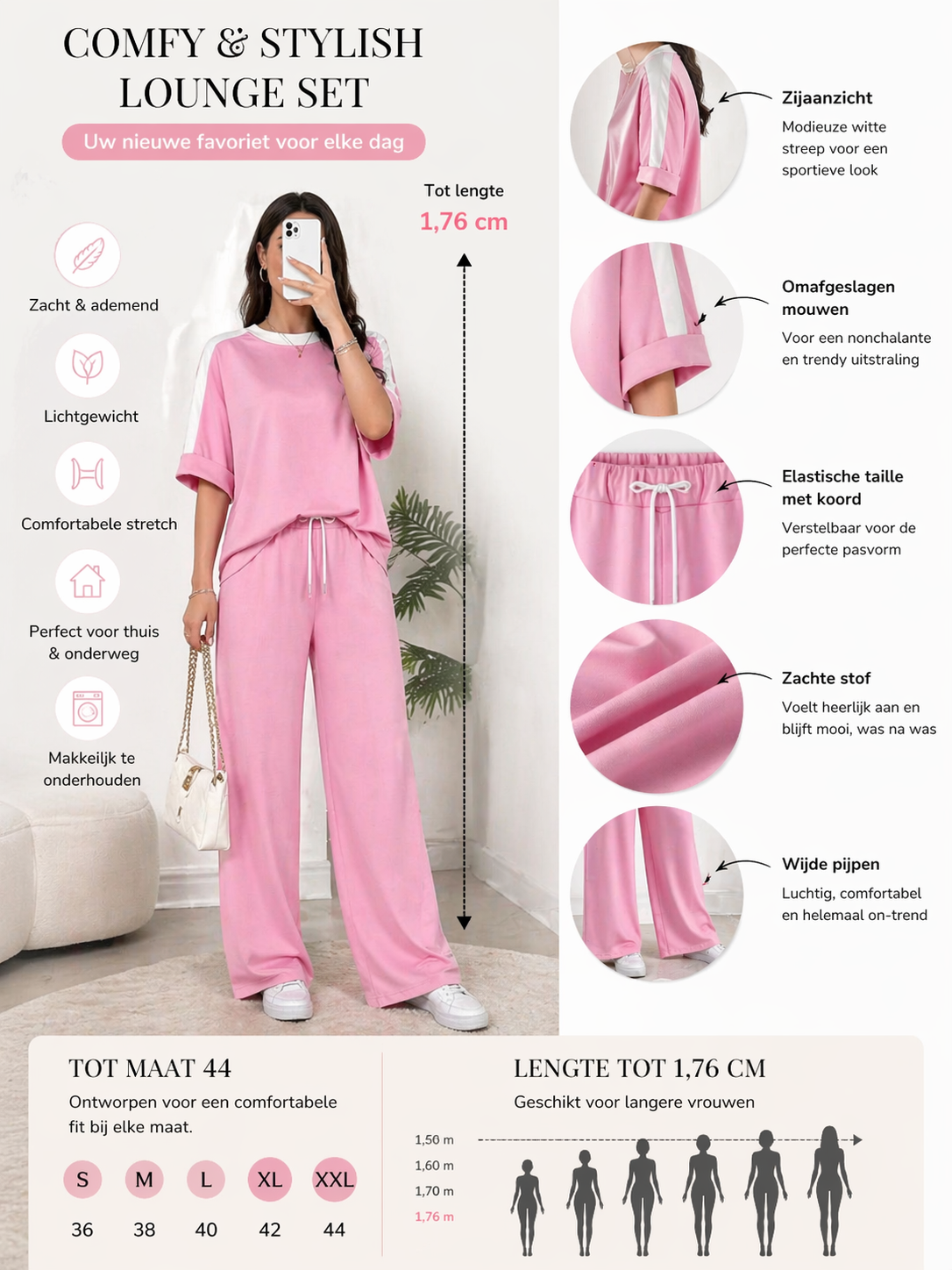 roze lounge set