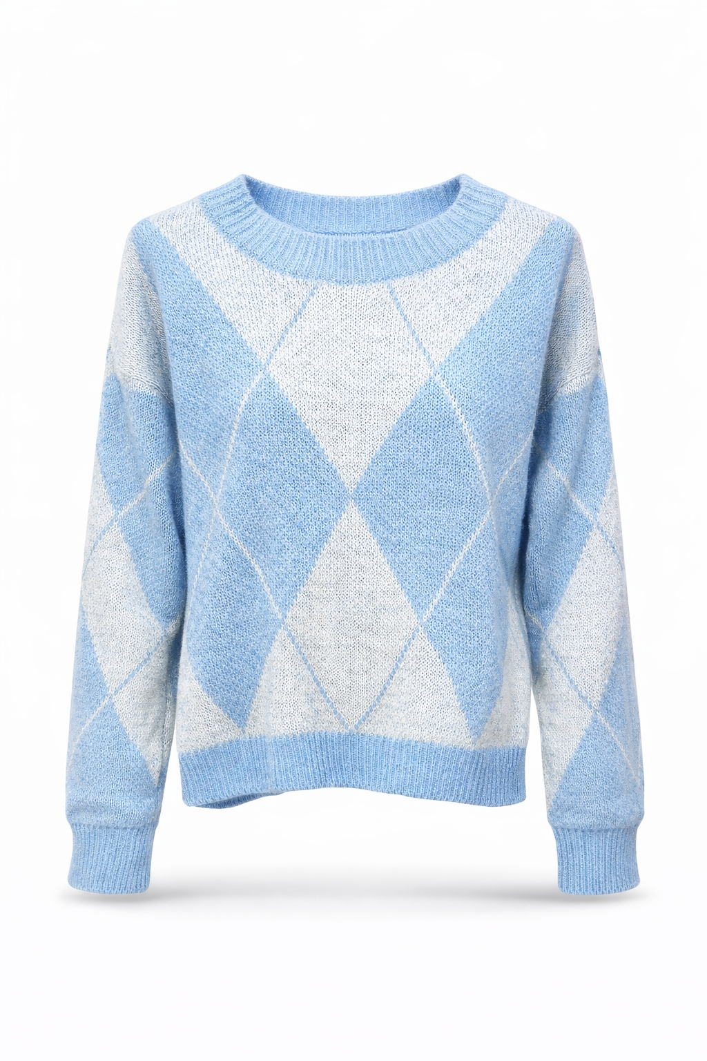 Zomer trui ruit baby blauw