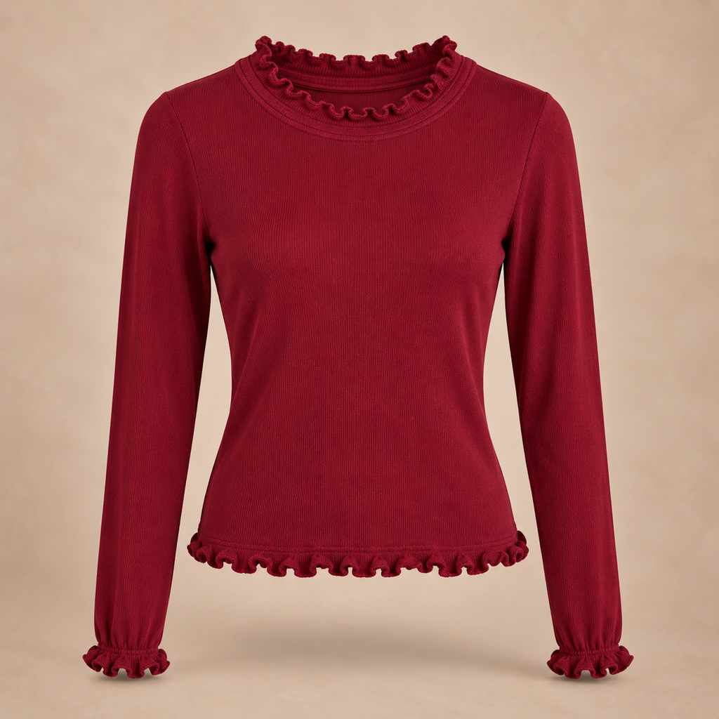 Yesly top stretch bordeaux