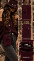 Romy suèdine telefoontas bordeaux
