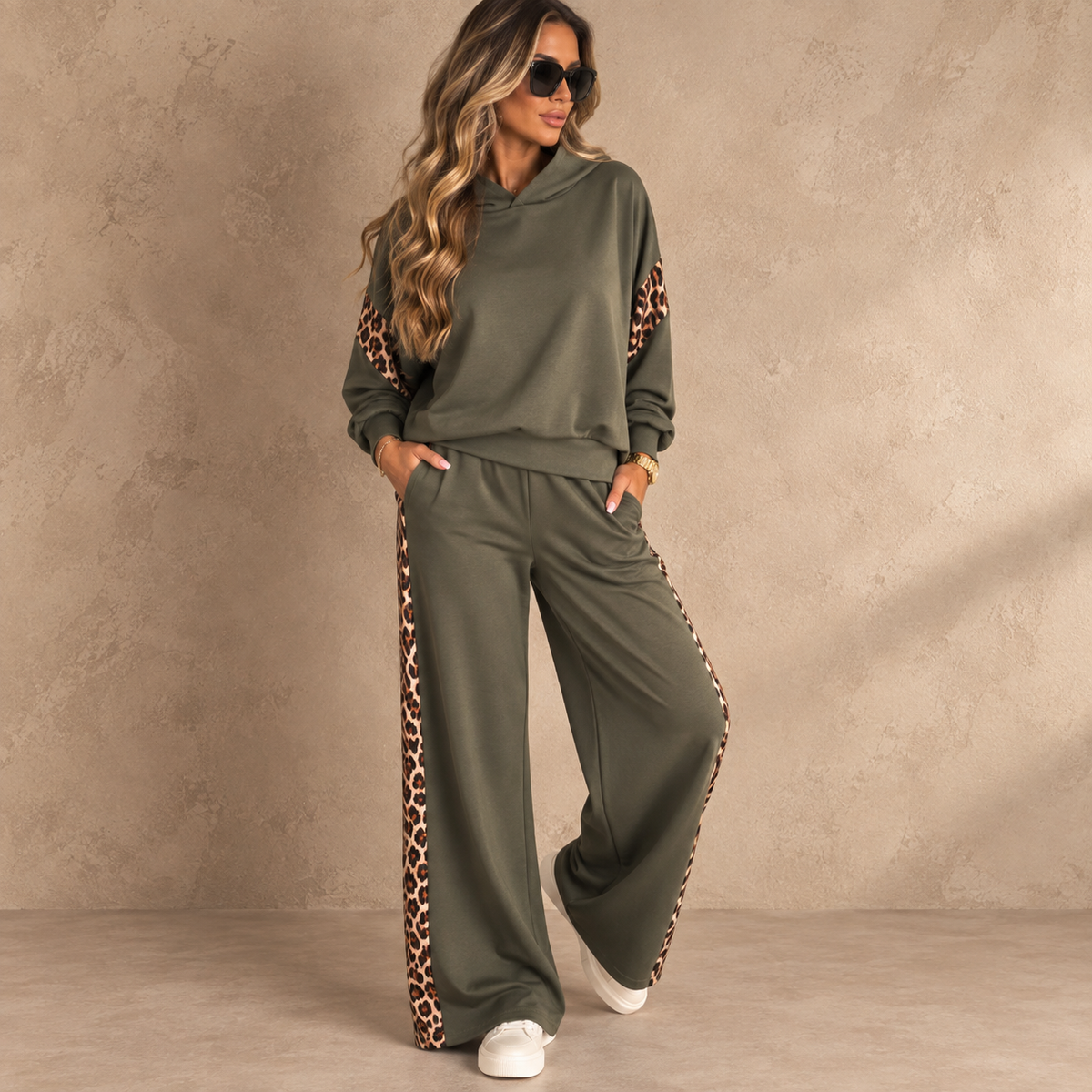 Sammy cheetah jogging set groen