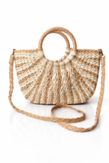 Zomerse  strandtas – beige/wit – boho shopper