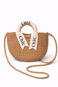 Boho Straw Chic Tas brown big