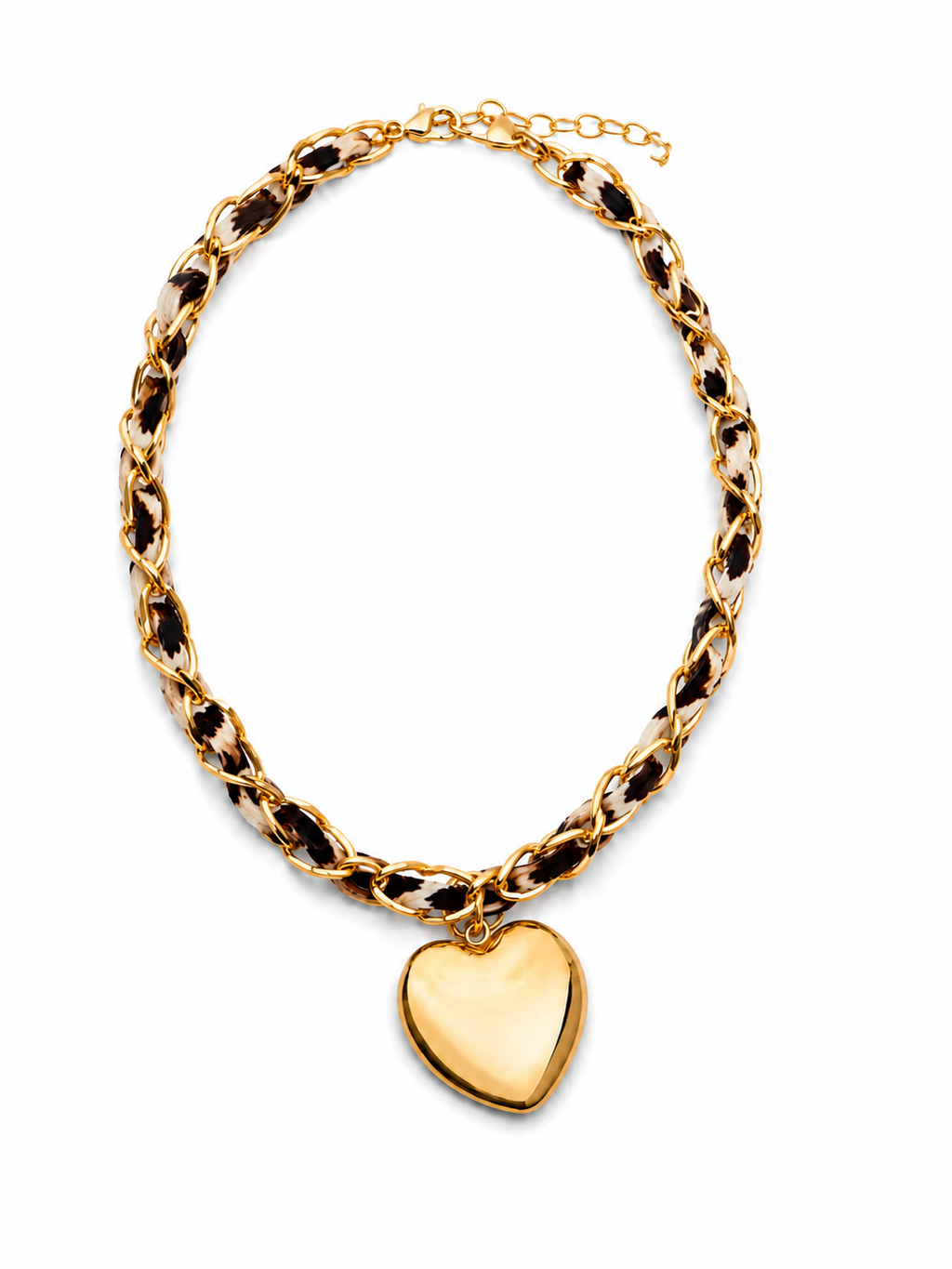 panter print  hart ketting