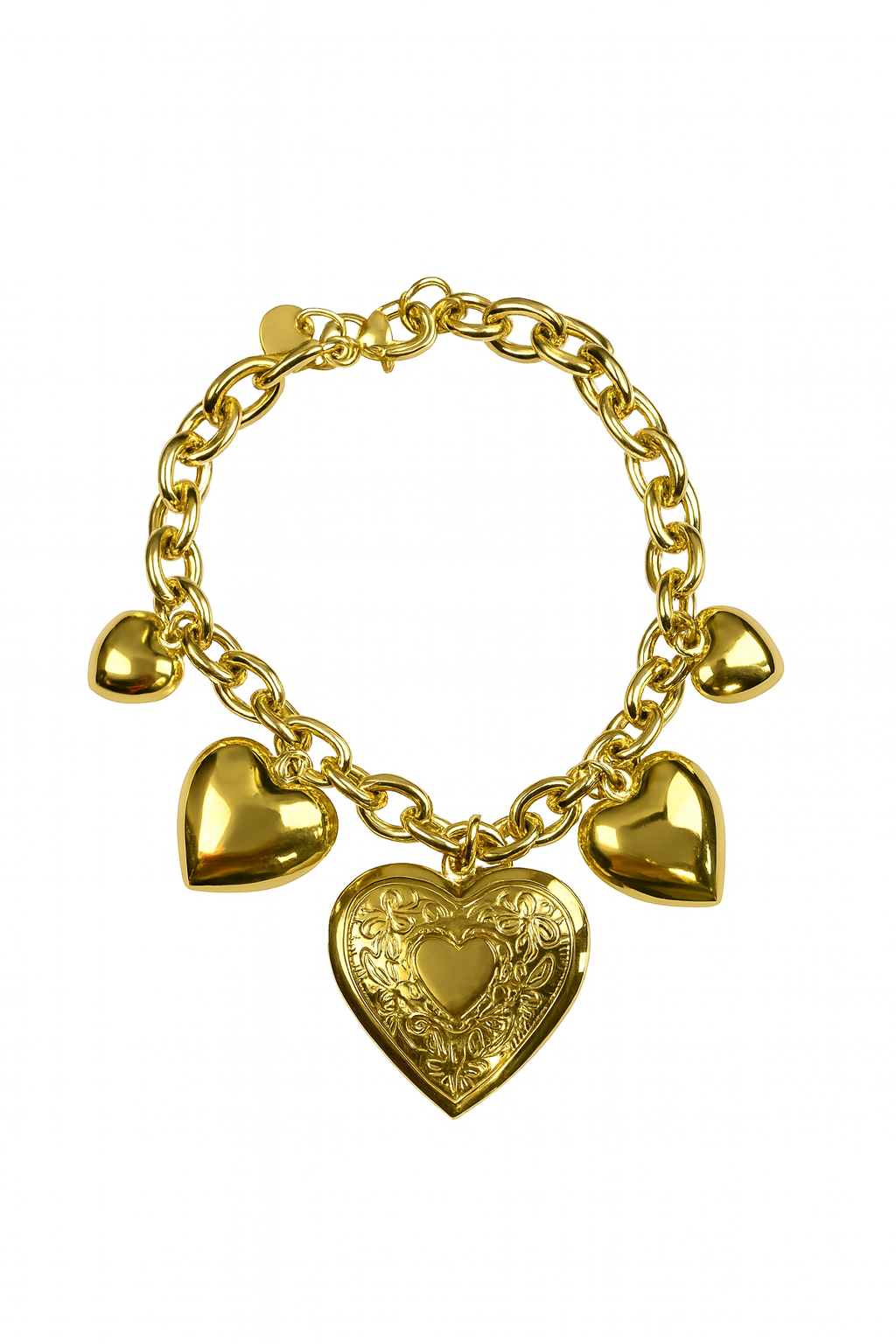 Bedel Hart GROOT Armband Goud
