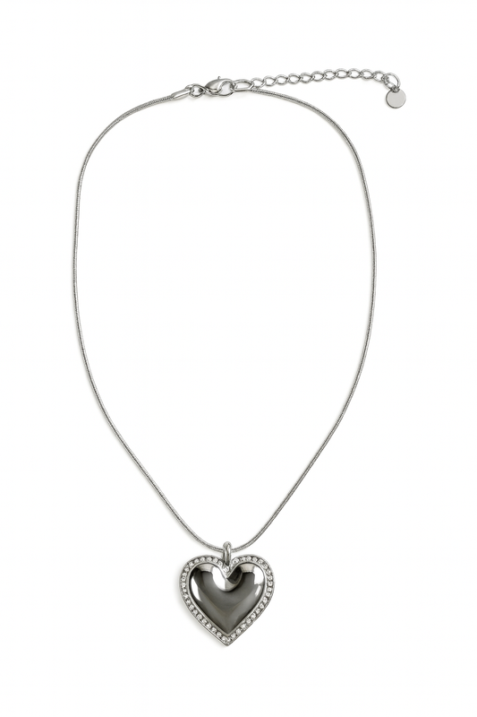 Stainless Steel Heart Necklace – Crystal Edge