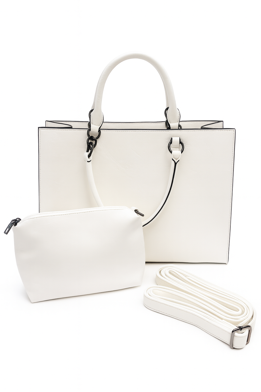 Stijlvol & Praktisch – 3-delige Luxe Tassen set in Wit