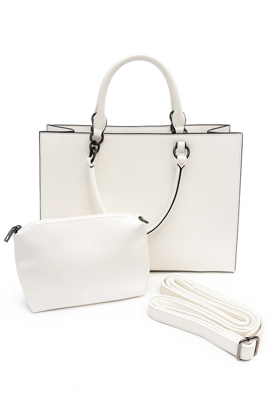 Stijlvol & Praktisch – 3-delige Luxe Tassen set in Wit