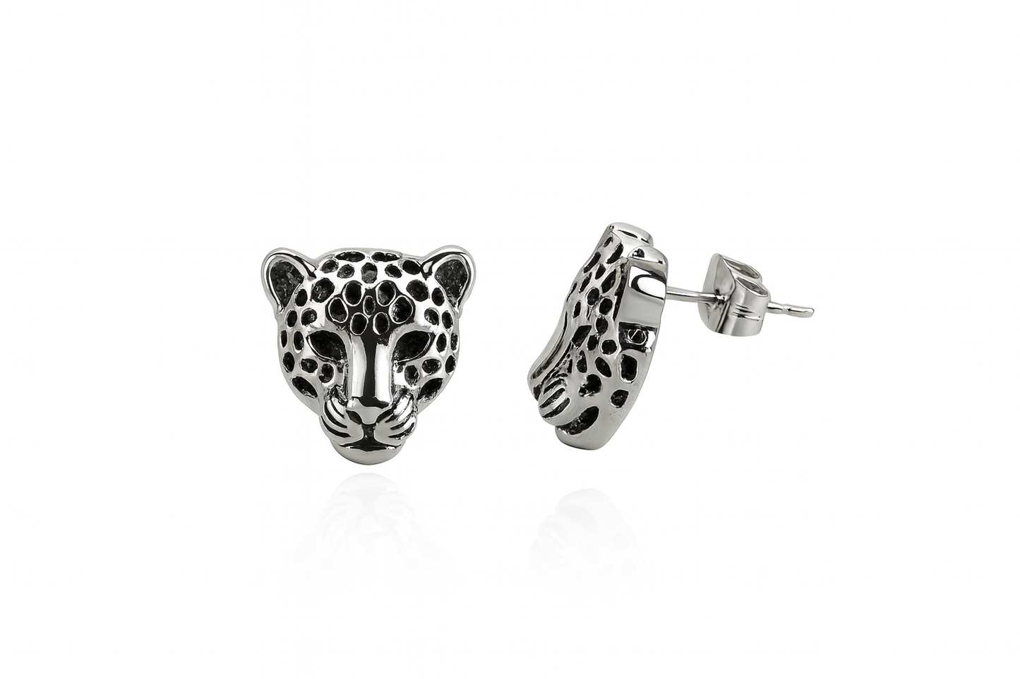 Oorbellen Zilver Leopard