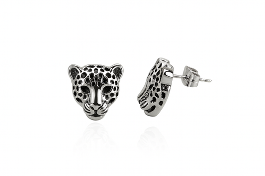 Oorbellen Zilver Leopard