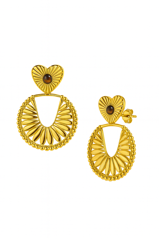 Oorbellen Hart / Rond goud