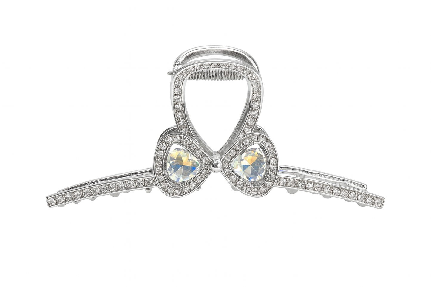 ✨ Haarklem Bling Strik Zilver✨