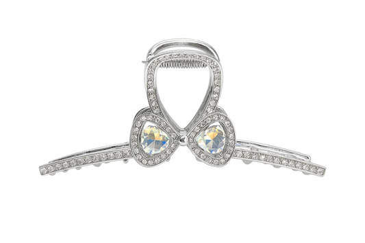 ✨ Haarklem Bling Strik Zilver✨