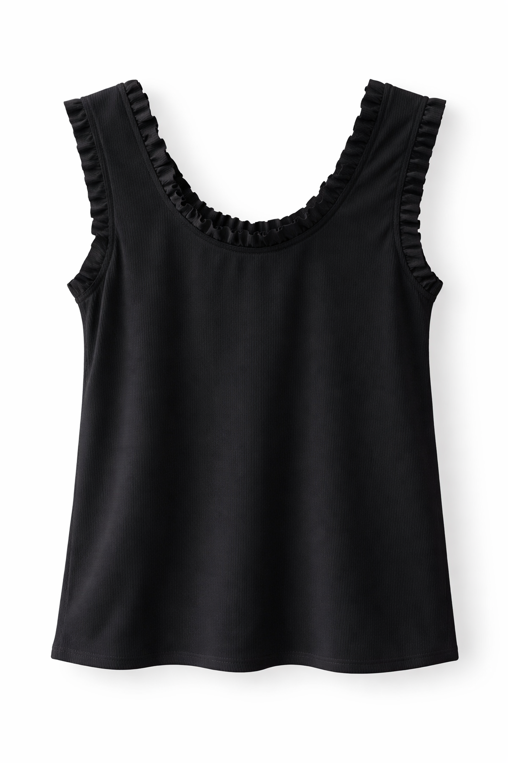 Zwarte Top met Ruffle